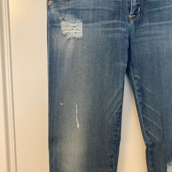 Women's Blue Distressed Jeans - Picture 7 of 16